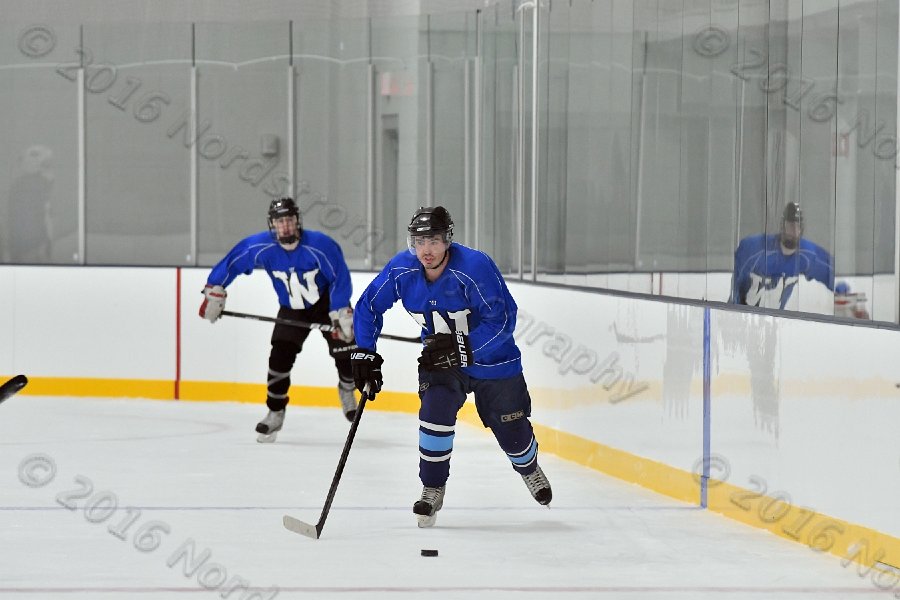 Wheaton College Men\'s Ice Hockey vs Middlesex Community College. - Photo By: KEITH NORDSTROM